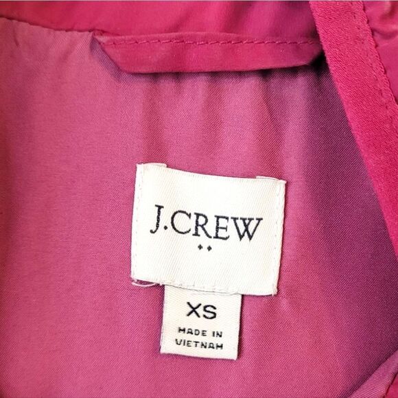 J. Crew Fuscia Quilted Zip-Up Vest Size XS - Picture 3 of 7